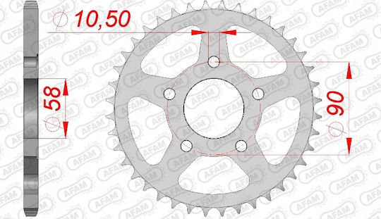 Afam Rear Sprocket 38t Honda Nsr 125 R Crm