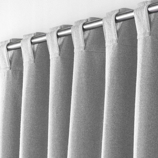 Douceur d'Intérieur Mistraline Grau Vorhang mit Tunnel 140x240cm