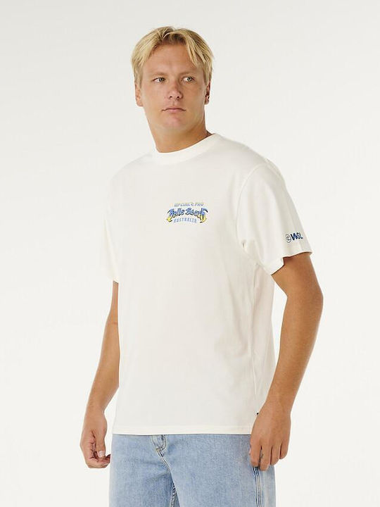 Sportliches Herrenbluse Kurzarm Weiß