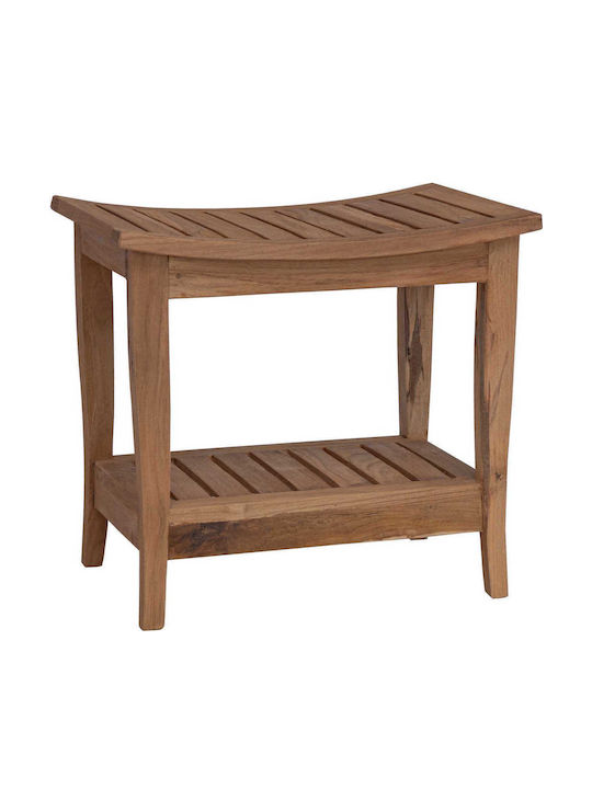 vidaXL Επιδαπέδια Ραφιέρα Μπάνιου Ξύλινη 50x35x45cm Καφέ