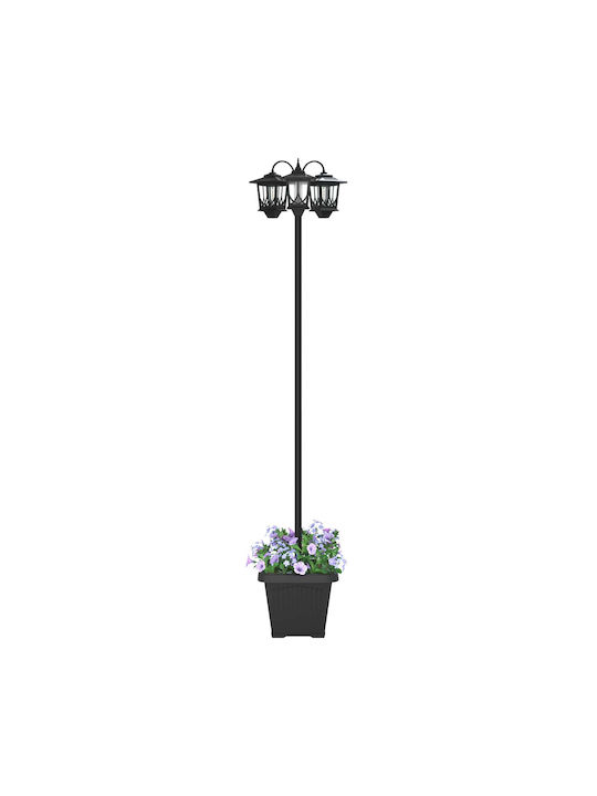 vidaXL LED Außenstehlampe für den Außenbereich mit Warmes Weiß Licht Schwarz