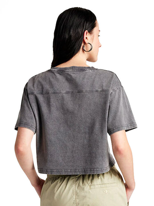 Converse Women's Crop T-shirt Anthracite
