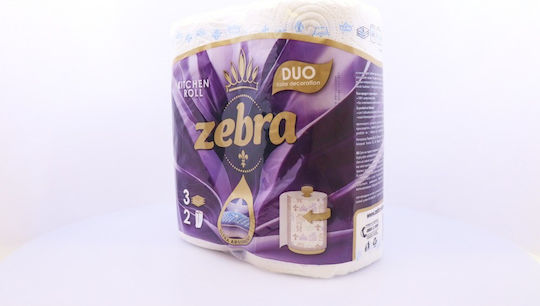 Zebra Duo Hartie de Bucatarie 2 Role 3 Straturi 2 Pachete