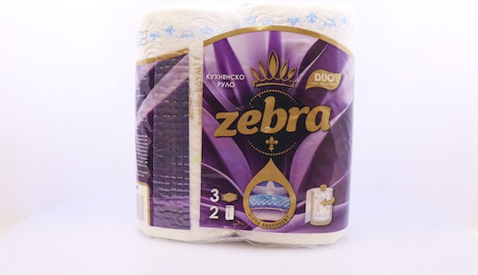 Zebra Duo Hartie de Bucatarie 2 Role 3 Straturi 2 Pachete