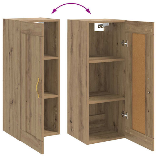 vidaXL Bathroom Cabinet 34.5x34x90cm Oak