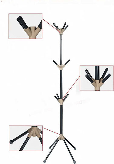 SteweHome Καλόγερος Μεταλλικός Πολύχρωμος 117cm