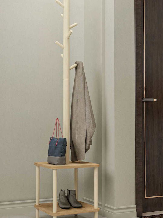 SteweHome Καλόγερος Ξύλινος Καφέ 160cm