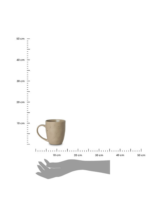 Estia Earth Dot Κούπα από Πορσελάνη Μπεζ 440ml