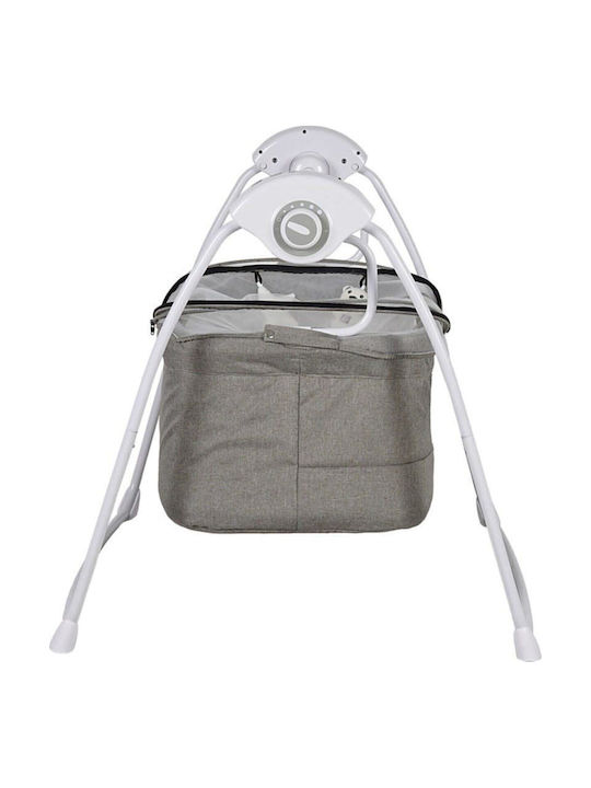 SteweHome Cradle with Mattress and Wheels Grey