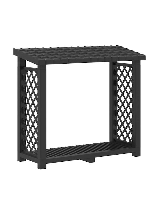 vidaXL Ξύλινο Ράφι Αποθήκευσης Ξύλων 114x46x101cm Γκρι
