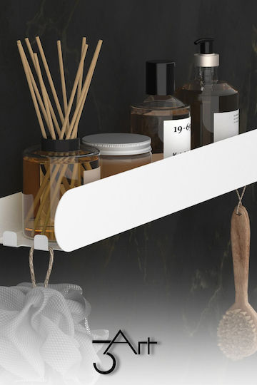 SteweHome SteweHome Eckmontierte Badezimmerregal Metallisch Weiß