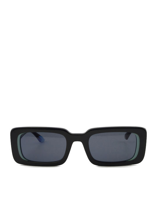 Urban Owl Women’s Sunglasses with Black Horn-Rimmed Frame and Black Lens DONNA-C1