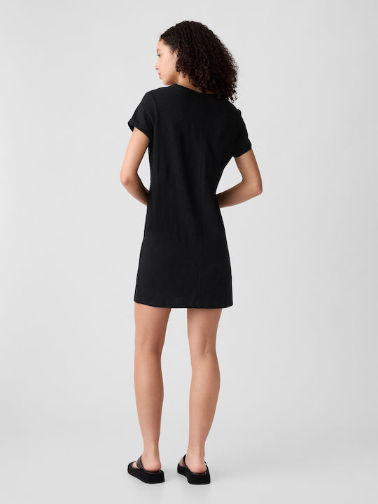 Summer Mini T-Shirt Dress Black