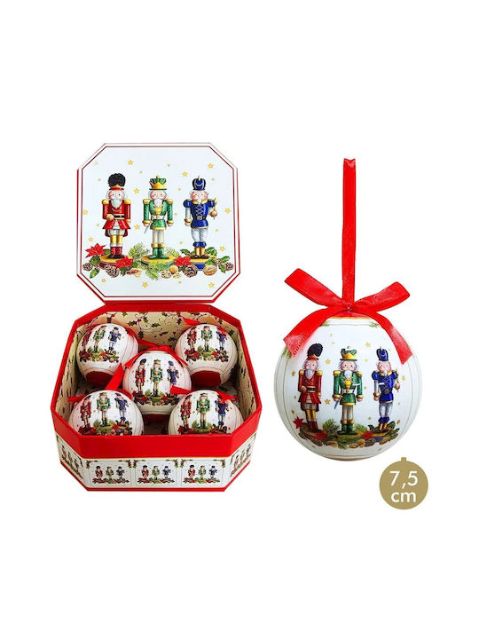 Nutcracker Christmas Tree Bauble Set 5 Pcs