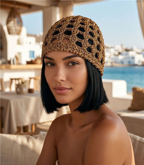 Unisex Beanie Strickmütze Braun