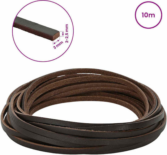 vidaXL Leather Brown Lace