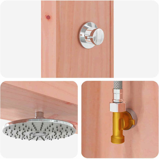 vidaXL Pool Shower 99x23x226 cm Brown