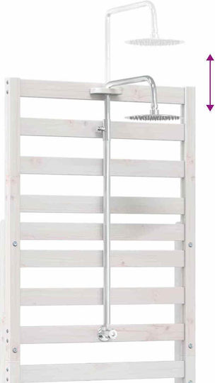 vidaXL Ντουζιέρα Πισίνας 76x225εκ. Λευκή
