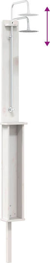vidaXL Pool Shower 19x246 cm White