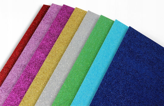 Selbstklebendes Glitzer Gold Blatt A4 150 G 10 Stück 254010