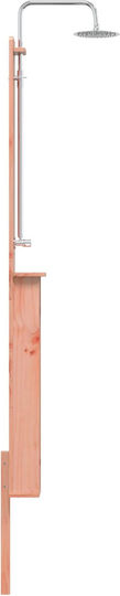 vidaXL Pool Shower 19x246 cm Brown