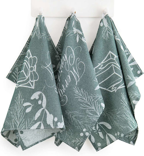 Zwoltex Zwoltex Weihnachtliches Handtuch Stoff Grün 70x50cm