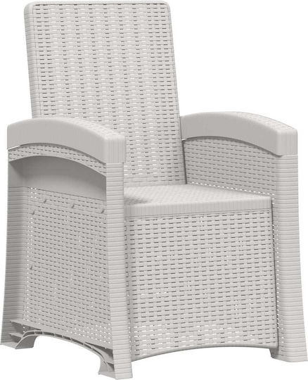 Πολυθρόνα Εξωτερικού Χώρου Rattan Ρατάν 2τμχ 56x63x92εκ.