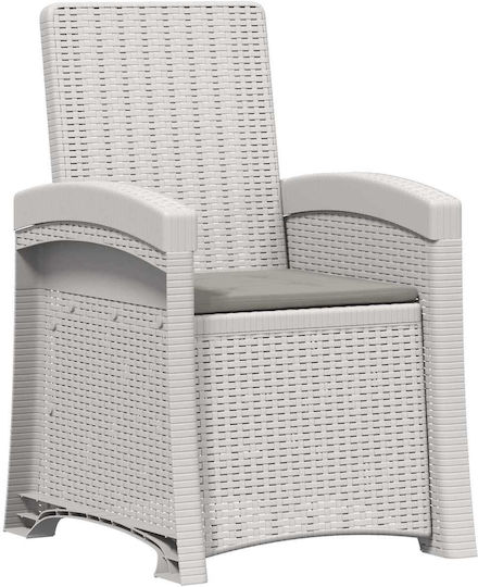 Πολυθρόνα Εξωτερικού Χώρου Rattan Ρατάν 2τμχ 56x63x92εκ.