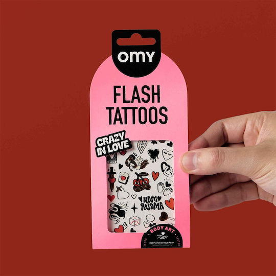 Omy Αυτοκόλλητα Flash Tattoos Crazy In Love