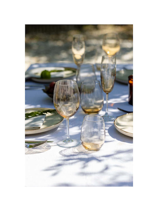 SteweHome Set of Liqueur/Ouzo and Cocktail/Drinking Glasses Made of Glass in Honey Colour 440ml 4 Pieces