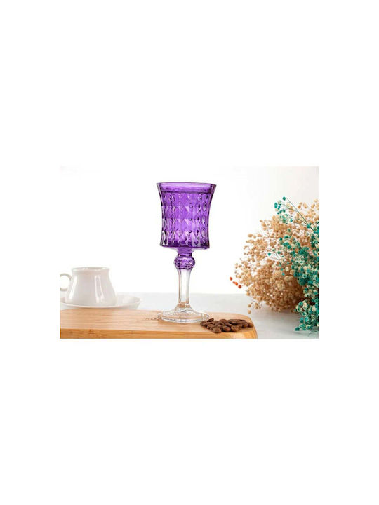 SteweHome Set of Water / Coffee Freddo Crystal Brown Goblet Glasses 140ml 6 Pieces