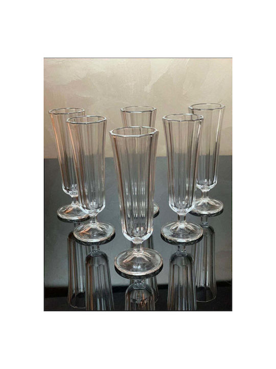 SteweHome Set Of Water Coffee/Freddo Liqueur/Ouzo Glasses In White Colour Goblet 150ml 6 Pieces
