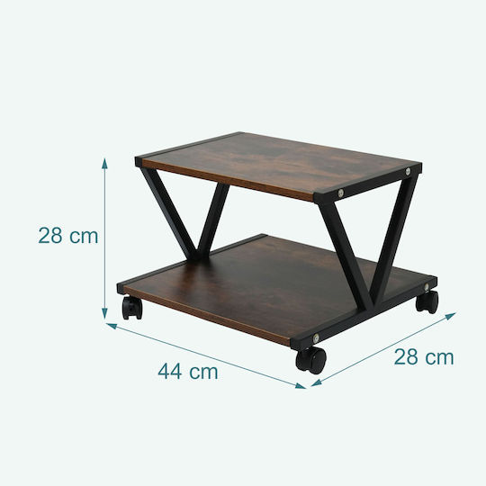 Relaxdays Printer Shelf 2 Levels 28x44x28cm 30kg Capacity Various Colors