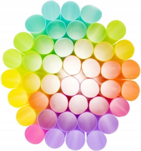 Reusable Plastic Straws Mix 250pcs