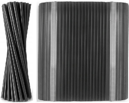 Wiederverwendbare Schwarze Plastik Strohhalme X200