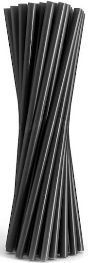 Wiederverwendbare Schwarze Plastik Strohhalme X200