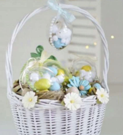 Acrylic Decorative Eggs Standing 9cm 5pcs
