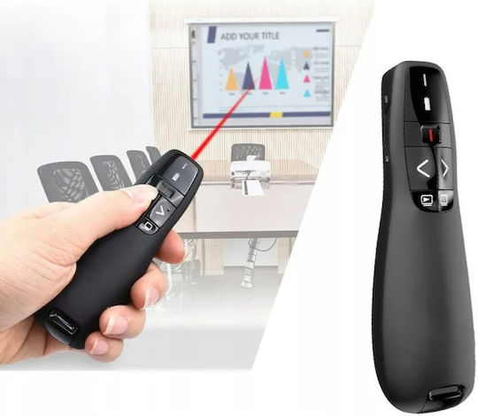 Telecomandă Prezentare Wireless Indicator Laser Roșu Zola Conexiune Receptor Usb Rază 12 M Compatibil Windows Linux Mac Os Lungime Undă Laser 650 Nm Funcționează Cu Baterii 11.5 X 4 X 3 Cm