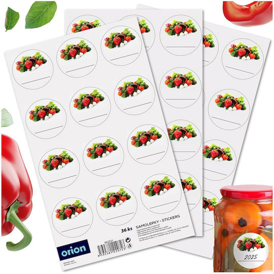 Self-adhesive Labels Jars 36 Pcs