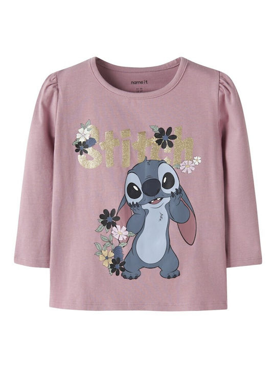 Bluză Pentru Copii Cu Mâneci Scurte Lila Stitch