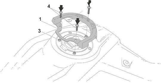 Shad Motorrad-Gepäckträger M011cs Click System Morbidelli T1002vx 24-26 T352x 25-26 T502x 25-26