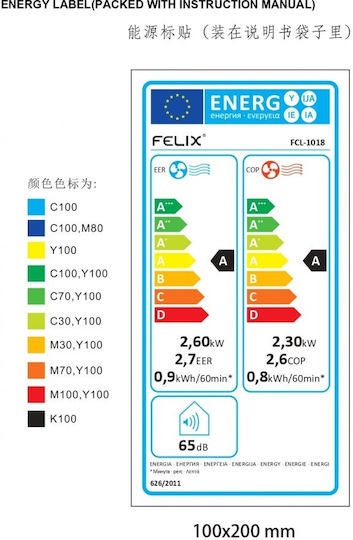 Felix Fcl-1018 Portable Air Conditioner 9000 BTU Cooling Heating