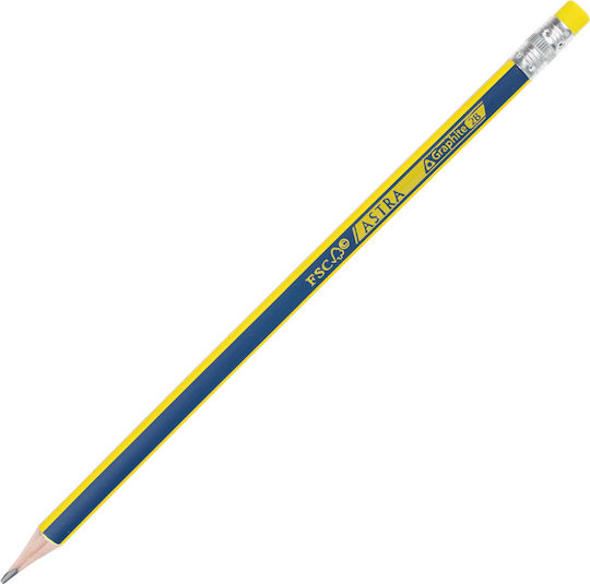 Graphite Pencil 2b Eraser Astra 206120012 Set 12