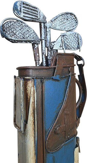Baptism Wedding Favor Boy Metallic Vintage Golf Bag 5 X 12 Cm 1 Pc
