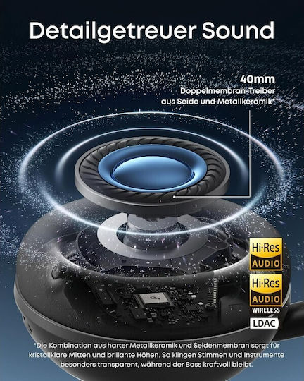Anker Soundcore Space 2 Безжични Bluetooth Over Ear Слушалки Черни