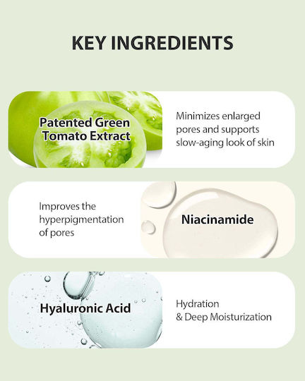 Sungboon Editor Green Tomato Pore Lifting Ampoule+ Moisturizing Ampoule Face Serum with Niacinamide & Hyaluronic Acid for Brightening & Nourishing 40ml