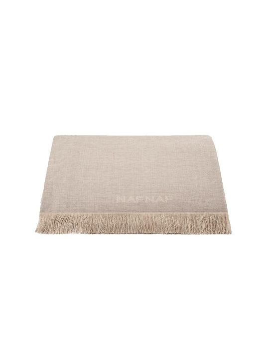 Naf Naf Highline Four-Seater Sofa Throw Chenille 180x350cm Lt Grey 358-127