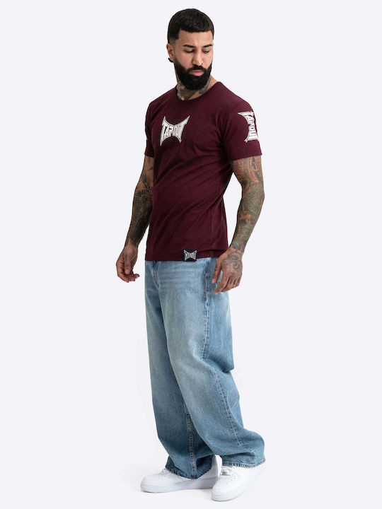 T-Shirt Oxblood/Weiß