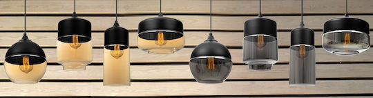 Oslo Honey Glass Shade Vase 25cm