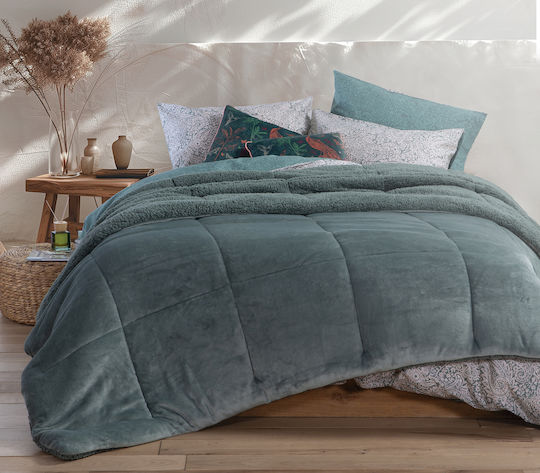 Nef-Nef Homeware Duvet Cover with Microfiber Filling Single 160x220cm Singular Blue 250 GSMGsm